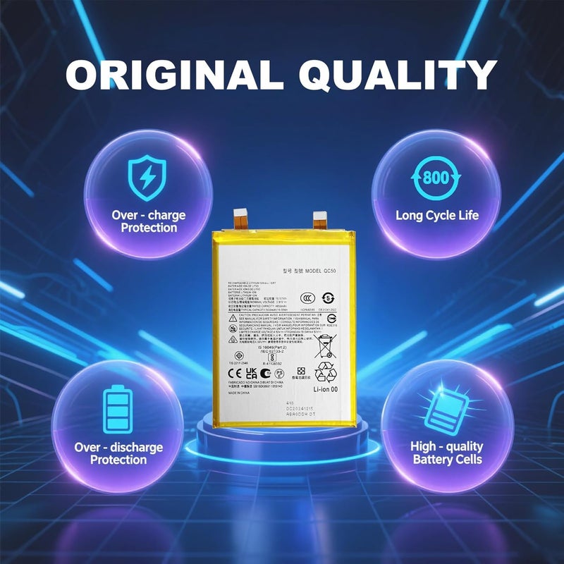 MAXSHARKS New Battery Replacement QC50 Compatible with Motorola Edge 2024 XT2405 & Edge 50 Fusion XT2429, Includes Tools & Manual - Image 2